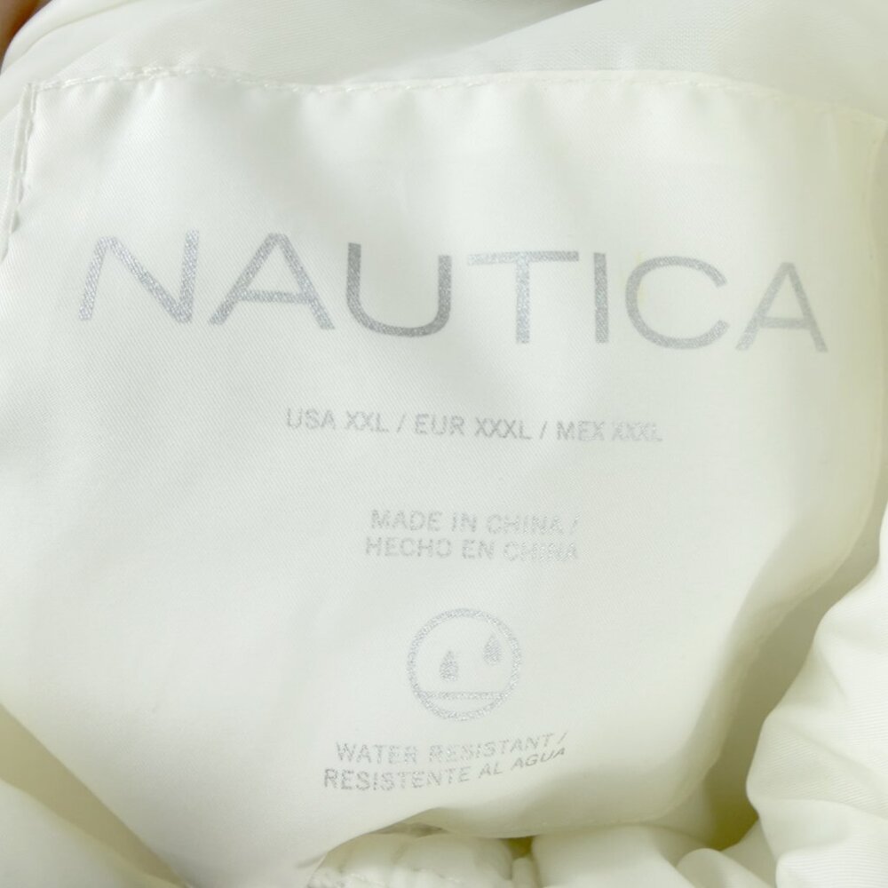NAUTICA Quilted Puffer Jacket Full Zip Stand Collar White Womens XXL Stretch PNL - Picture 5 of 9